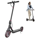 Scooter elétrico para adultos, Autonomia de 30 km, Velocidade 35 km/h, Pneus cheios de 8,5 polegadas, Skate elétrico dobrável com motor de 500 W, Travagem dupla e controlo via App e ecrã LED