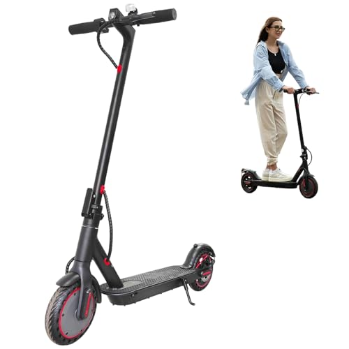 Scooter elétrico para adultos, Autonomia de 30 km, Velocidade 35 km/h, Pneus cheios de 8,5 polegadas, Skate elétrico dobrável com motor de 500 W, Travagem dupla e controlo via App e ecrã LED