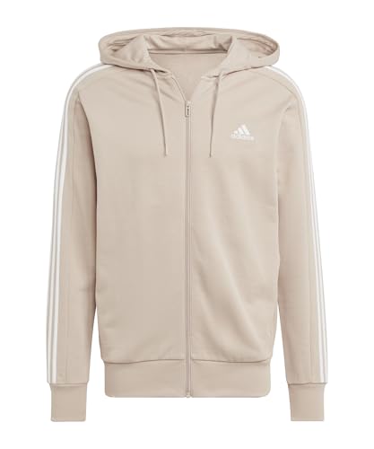 adidas Herren Essentials French Terry 3-Stripes Full-Zip Hoodie, Wonder...