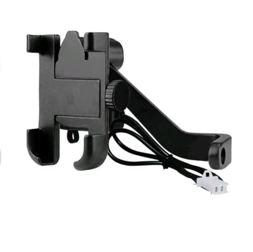 Image of Universal Bicycle Phone Mount Holder, Adjustable Handlebar Clamp, Black (C2 USB)