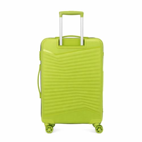 Image of Kamiliant by American Tourister Rock-Lite 66L Hard Sided Trolley Bag for Men & Women with 3 Digit Combination Lock, Set of 2pc (Small & Medium) - Cress Green