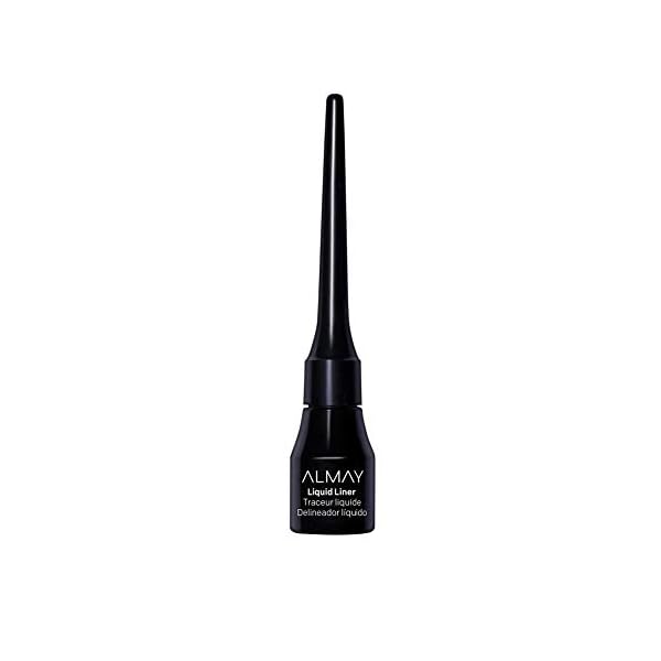 Almay-Liquid-Eyeliner-Waterproof-and-Longwearing-Hypoallergenic-Cruelty-Free-Fragrance-Free-Ophthalmologist-Tested-221-Black-01-oz Almay Liquid Eyeliner, Waterproof, Fade-Proof Eye Makeup, Easy-to-Apply Liner Brush, 221 Black, 0.1 Oz