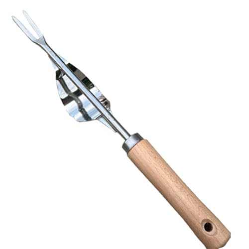 Hand Weeder Tool, Lightweight Weed Puller Tool for Garden, Unique Lever Design with V-Shaped Forks Allows for Easy Removal of Weeds & Their Roots