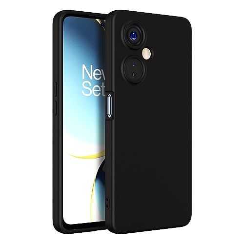 Image of JANAK RAJ Silicone Back Case Cover Compatible with OnePlus Nord CE 3 Lite / 1+ CE3 Lite /Oppo K11x 5G| Slim Liquid Silicone Soft Gel Rubber | Camera Protection -Black