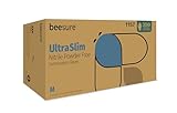 BeeSure UltraSlim Blue Nitrile Powder-Free Exam Gloves, Pack of 350, Medium, 2.0 Mil