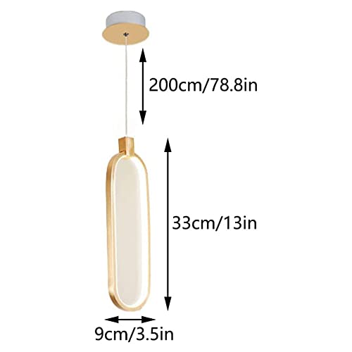 Luces colgantes decorativas LED 13W ovaladas e iluminación moderna de aluminio para cabecera 7
