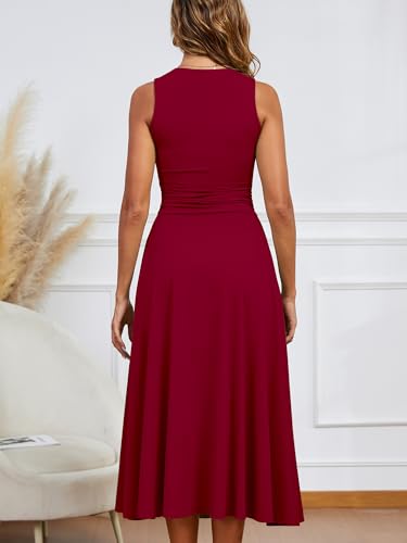 Image of Kaximil Women's Square Neck Corset A Line Maxi Dress Ruffle Ruched Waist Flowy Long Dresses