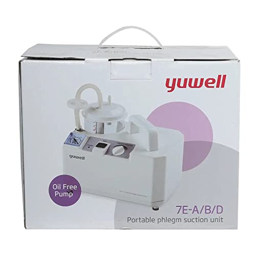 Yuwell Suction Machine Single Bottle Portable Phlegm Suction Machine 7E-A (White)