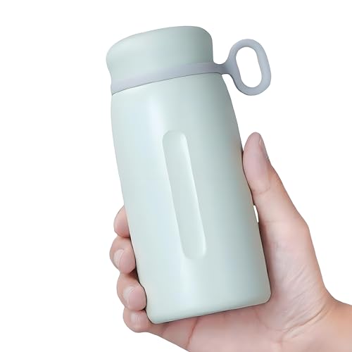 【錆びにくい良質ステンレス】MYEEDA 水筒 ステンレスボトル 400ml 魔法瓶 取っ手付き 保冷ボトル 洗いやすい water bottle おしゃれ 軽量 コーヒー 子供 小学生 女の子 保冷 スリム 保温杯 直飲み 小さい ミニ 水杯 可愛い 軽