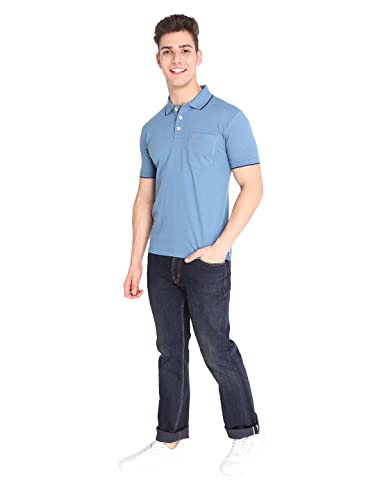 Image of CHKOKKO Men's Polo Cotton Regular Fit Half Sleeves T-Shirt with Pocket