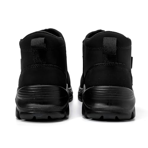 DRKA Men's Slip-On Chelsea Steel Toe Work Boots - Waterproof, Lightweight, Comfortable, and Non-Slip Industrial & Construction Safety Shoes4