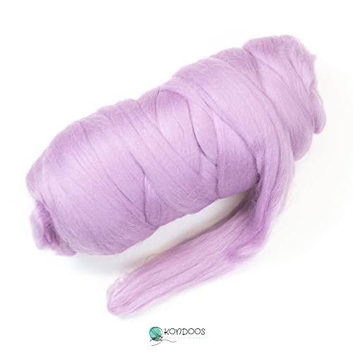 Kondoos Coloured Natural Wool roving, 455 gr (1 lb). Best Fleece Wool for Needle Felting Wet Felting - Image 2