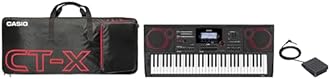 Casio CT-X9000IN 61-Key Portable Keyboard, Black with Carry Case and Pedal