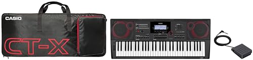 Casio CT-X9000IN 61-Key Portable Keyboard, Black with Carry Case and Pedal