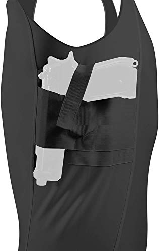 Image of Men Polyester Concealed Carry Skinny Undershirt Vest Holster (Medium), Black