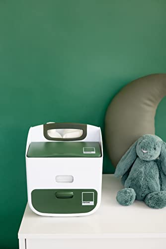 Image of Ubbi Portable Diaper Changing Station Diaper Storage Caddy Organizer, Stores Baby Diapers, Wipes & Baby Accessories, Pantone Green