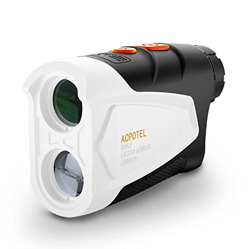 ACPOTEL Golf Rangefinder, 650 Yards Golf Rangefinder with Slope, Laser Rangefinder with 4 Modes (Slope Adjust/Flag Lock/Speed/Distance), 6X Magnification Golf Laser Rangefinder, Accurate/Easy to Use