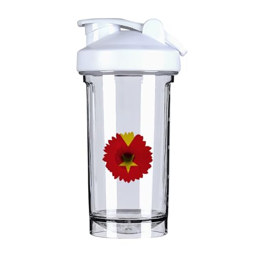 Flower Tigray Flag 18 Ounce Shaker Bottle Drink Mixer Leak-proof Pre Workout Protein Shakes Meal Replacement Shakes Bottles 500ML/18 Oz White