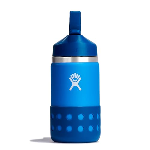 Image of Hydro Flask 12 Oz Kids Wide Mouth Straw Cap And Boot Lake