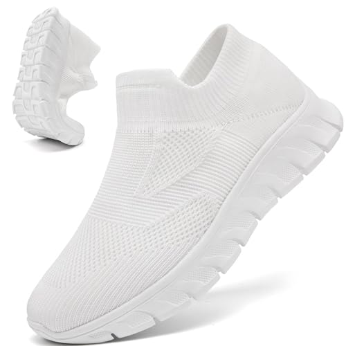 Womens Tennis Shoes Sneakers Slip on Walking Running Gym Non Slip Work Athletic Lightweight Workout Breathable Casual Shoes