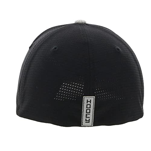 Image of HOOEY Ash, Grey /Black 6-Panel Flexfit with Black /White Logo - S /M (2231GYBK-01)