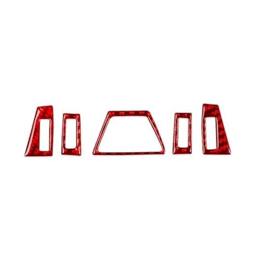 Accessoires intérieurs de garniture auto rouge carbone