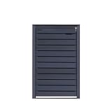 Mülltonnenbox Hamburg für 1 Tonne Modell 240L mit Rückwand Mülltonnenverkleidung Mülltonnecontainer Holz vorimprägniert in anthrazit