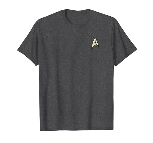 Star Trek Command Uniform Camiseta, Hombre, Jaspeado Oscuro, XL