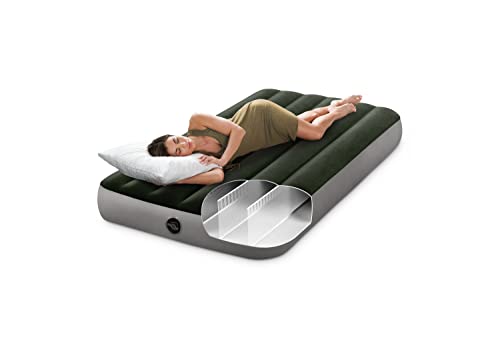 INTEX 64107E Dura-Beam Standard Prestige Air Mattress: Fiber-Tech – Twin Size – 10in Bed Height – 600lb Weight Capacity – Pump Sold Separately by Intex - Image 2