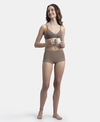 Image of Jockey SS04 Women High Coverage Super Combed Cotton Elastane Stretch Boy Leg with Concealed Waistband and StayFresh Treatment