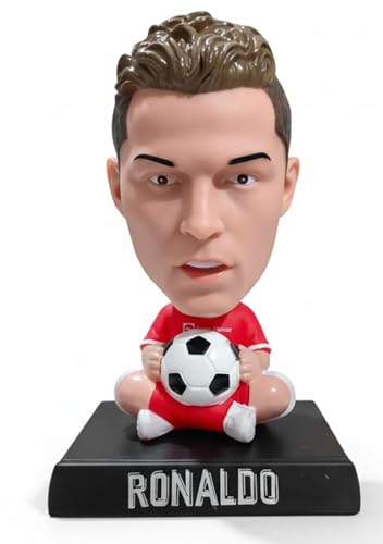 Image of Super Hero Action Figure Limited Edition Bobblehead with Mobile Holder for Car Dashboard, Office Desk & Study Table (Ronaldo Ne)
