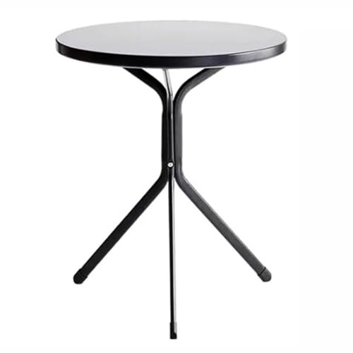 Petite table basse ronde moderne en fer table de loisirs extérieure noire