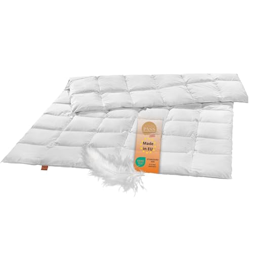 sleepling Federdecke 135x200 cm, Bettdecke, Federbettdecke 135 x 200 cm, Federbett, 100% Baumwolle, Ganzjahresdecke, Oeko-Tex, Made in EU, bis 60 Grad...