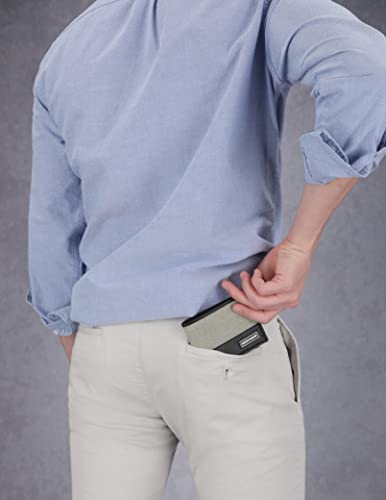 Skechers Men's Slimfold Canvas Vegan Leather RFID Wallet, Khaki Patch, One Size4