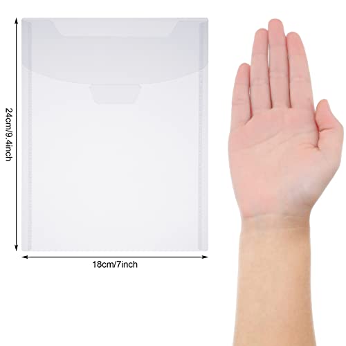 Image of Marspark 21 Pieces Clear Stamp and Die Storage Bag Pockets Resealable Plastic Seal Storage Envelopes Case Dies Stamp Pocket for Christmas DIY Paper Card Craft(7 x 9.4 Inch)