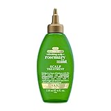 OGX Extra Strength Refreshing Scalp + Rosemary Oil Mint Dry Scalp Treatment, Peppermint & Witch Hazel Scalp Detox, Clarifying Leave-In to Help Remove Buildup and Refresh, Shiny Hair Finish, 4 fl oz
