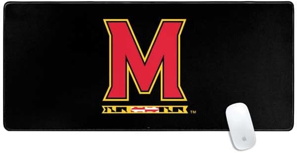 Skinit Small Gaming Mouse Pad - Officially Licensed Maryland Design with Stitched Edges, Waterproof, Non-Slip Rubber Base, Desk Mat for Keyboard & Mouse, 12.6" x 11" inches