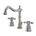 Kingston Brass KB1978AX Heritage Widespread Lavatory Faucet with Metal Cross Handle, Satin Nickel