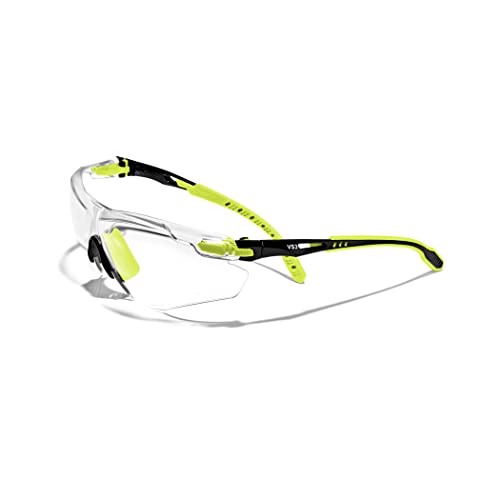 OPTIFENSE™ VS3 Anti Fog, Premium CLEAR/TINTED Safety Glasses, ANSI Z87+, (Green Frame, Clear Lens)