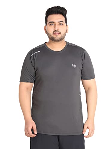 Image of CHKOKKO Men's Polyester Regular Fit Solid Sports T-Shirt