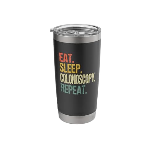 Eat Sleep Colonoscopy Repeat Gastroenterology GI Doctor Stainless Steel Insulated Tumbler