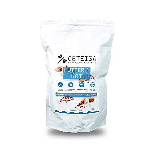GETEISA Futter 4 Koi 10 kg, nährstoffreiches Basis-Koi-Futter 4,5mm Pellets Cover