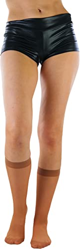 Image of ToBeInStyle Women's Pack Of 6 Pairs Sheer Knee-Hi Nylon Solid Socks