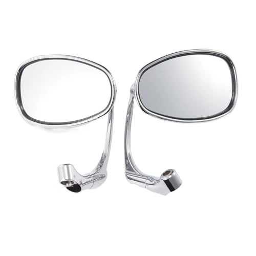 Rétroviseurs moto 10mm ronds de bout de guidon pour scooter et café racer