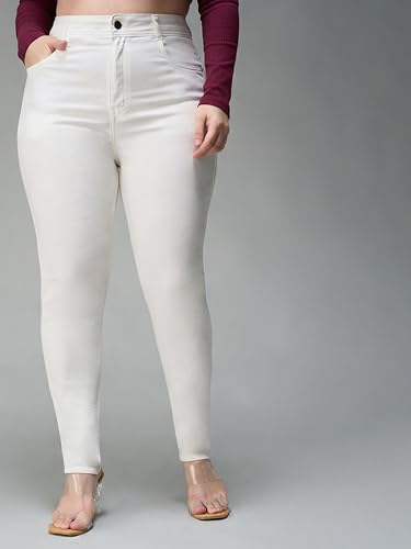 Image of Miss Chase A+ Women's Bootcut High Rise Regular Length Stretchable Denim Jeans