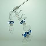 Proglass Glass Jacket Chemistry Lab Glassware Distillation Kit 14/20 Distilling Apparatus (Pack of All of The Parts)