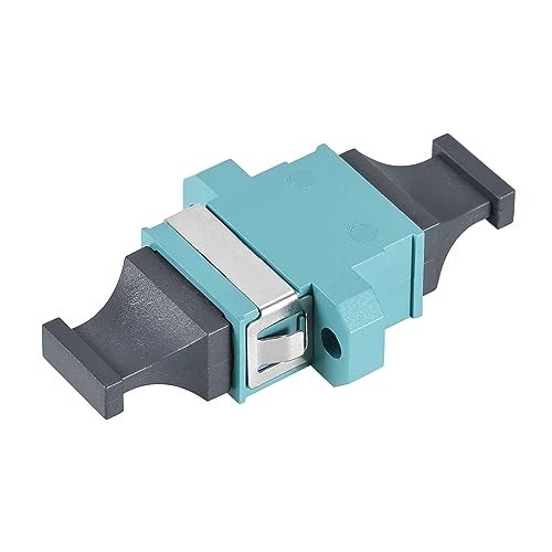 sourcing map - sourcing map SM/MM MPO Glasfaser Verbinder verlustarmer schneller optischer Adapter für OM3 MPO/MTP Auf-Ab Montage 44x25x10mm himmelblau
