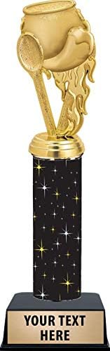 Crown Awards Chili Pot Trophies - 11" Black Midnight Cooking Trophy, Great Chili Cook Off Trophies Prime