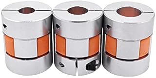 Shaft Coupling 2 Pcs D25L30 Shaft Coupler Flexible Jaw Plum Coupling Shaft Coupler 6.35/8/9.5/10/12mm Stepper Motor Couplings (Size : 8x8)