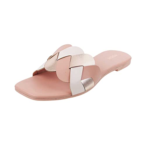 Image of Mochi Women's Faux Leather Pattern Detail Fashion Sandals
